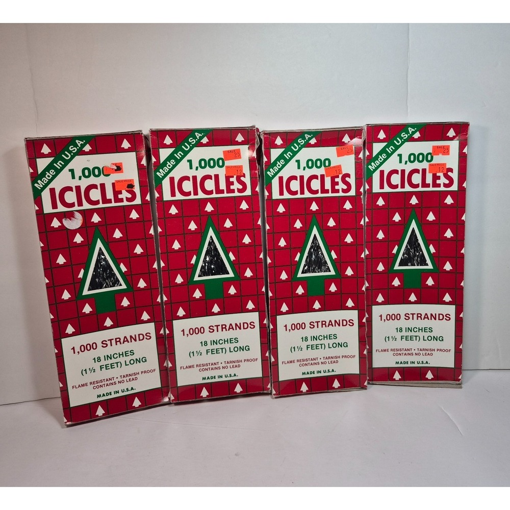 Vintage Rauch Christmas Icicle Tinsel 1000 Strands 18 inch Lead Free New USA